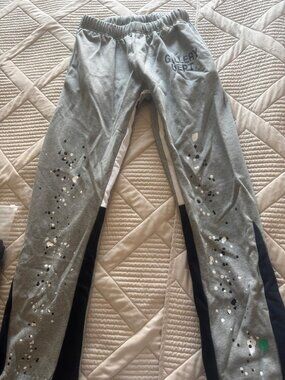 Gallery Dept Inspired Sweatpants – Grey Paint Splatter – XL (Fits Small)